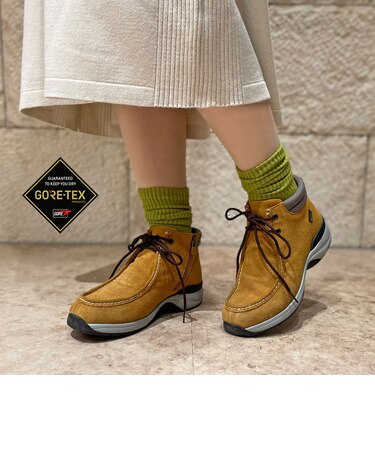 【GORE-TEX】 マドラスウォーク madras Walk ゴアテックス  モカタイプのレザーショートブーツ MWL1012