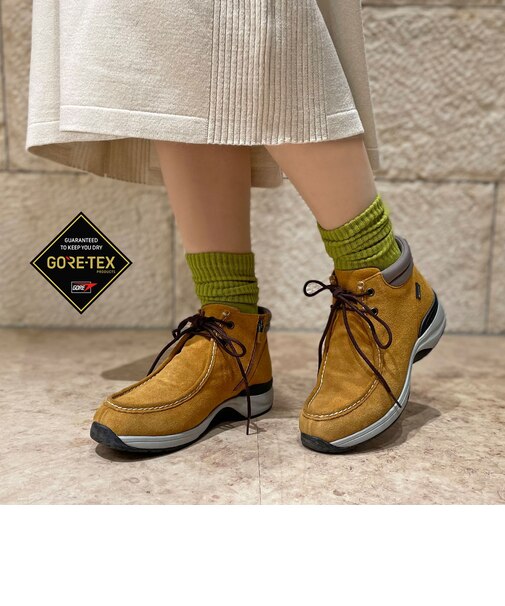 【GORE-TEX】 マドラスウォーク madras Walk ゴアテックス  モカタイプのレザーショートブーツ MWL1012