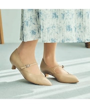 履くだけで『疲労回復』 madrasリカバリーシューズ　metaインソール 搭載 カジュアル 3.5cm  甲ベルト付き ローヒールパンプス MAL9107SMT