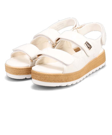 HIROKO KOSHINO FEMME キルティングとジュート風の厚底ソールが大人可愛いサンダル HRL6000