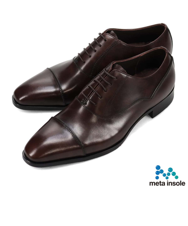 【大きいサイズ】履くだけで『疲労回復』 madrasリカバリーシューズ　metaインソール 搭載 内羽根ストレートチップドレスシューズ　MK640MT