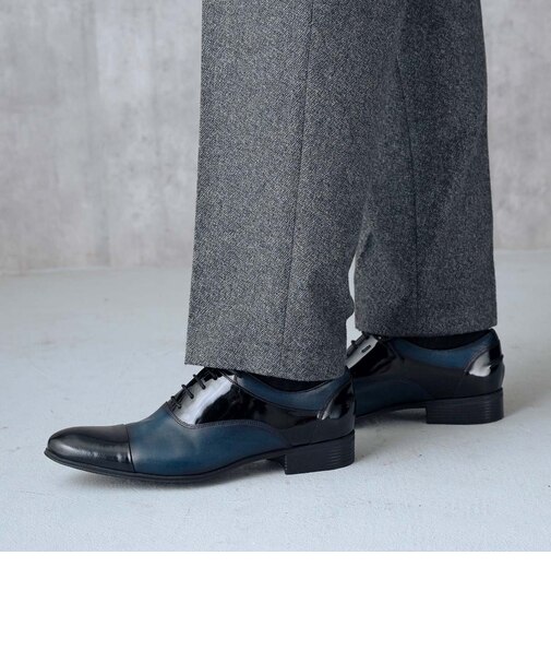 ランバンコレクション LANVIN COLLECTION 異素材MIXストレートチップオックスフォード　83503