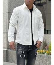 梨地プレーンシャツ