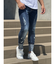 ロールアップペイントデニムパンツ