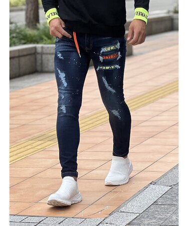 ロープネオンロゴデニムパンツ