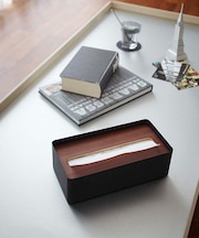 蓋付きティッシュケース L ブラウン | RIN