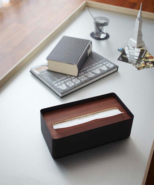 蓋付きティッシュケース L ブラウン ｜ RIN