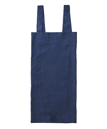 リネンスクエアクロスエプロン ネイビー ｜ fog linen work
