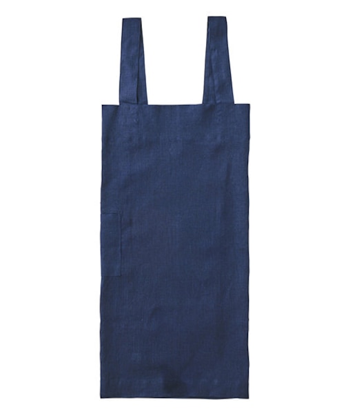 リネンスクエアクロスエプロン ネイビー ｜ fog linen work