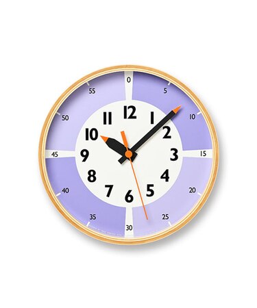 fun pun clock with color! フンプンクロック ウィズカラー ライラック