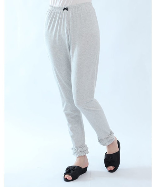 おやすみレギンス ルームウェア 綿100% お肌に優しい やわらか らくちん フリル 大人可愛い 冷え対策 冷え性 冷房対策