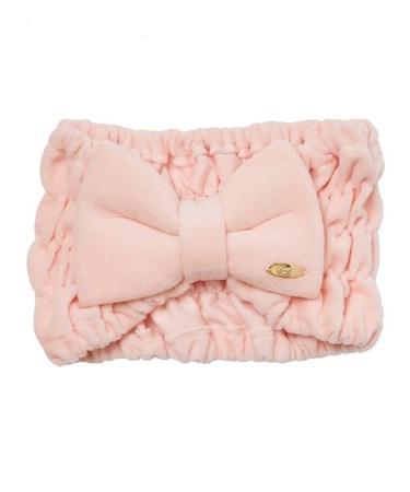 コットンベロアリボン　ヘアバンド　リラックス　吸水性　お肌に優しい　綿混　ロングヘア