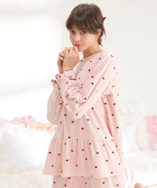スノースムージープチハートペプラムパジャマ｜ナルエーの通販｜&mall
