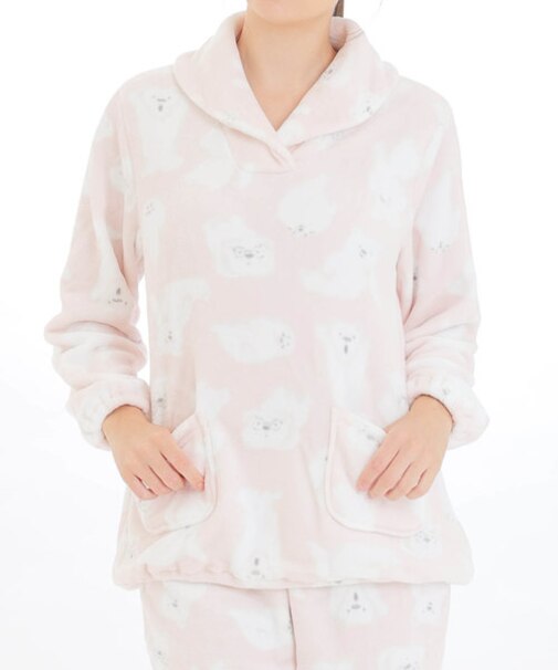 スノーパウダーしろくまショールカラーパジャマ