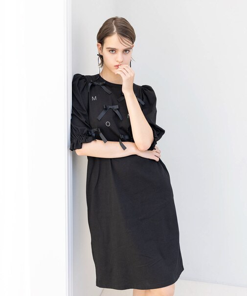 シルケット天竺ルームリボンワンピース ネグリジェ　ルームウェア　大人可愛い　綿100％　お肌に優しい おしゃれ