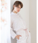 50/ダブルガーゼチェリーブロッサムフリルパジャマ　セットアップ　ルームウェア　桜　花柄　春　大人可愛い　エレガント　上品　軽やか　綿100％　お肌に優しい　おしゃれ