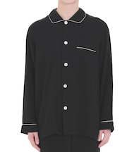 シュークリームガーゼ(R)メンズシャツパジャマ　上下セット　ルームウェア　綿100％　やわらか　ふっくら　肌に優しい　着心地がいい　季節の変わり目　シンプル　