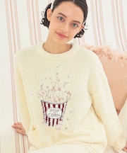 モールニットポップコーン＆ケーキトップス ルームウェア パジャマ 部屋着 あったか ふわもこ もこもこ 軽やか おしゃれ 大人かわいい