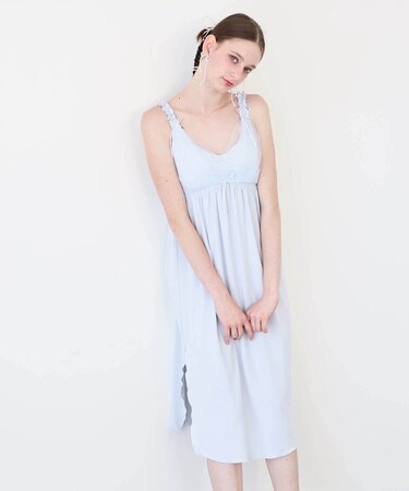 ヒロインナイトドレス ネグリジェ ワンピース ルームウェア 部屋着 やわらか 着心地がいい パット付き 甘い きれいめ 上品 大人可愛い かわいい 透明感 儚い おしゃれ