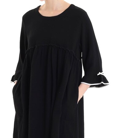 シュークリームガーゼ(R)ベーシックルームワンピース ネグリジェ ルームウェア 部屋着 綿100% お肌に優しい やわらか 着心地がいい 上品 大人可愛い おしゃれ