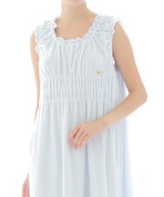 ハイクオリティーパイルノースリーブワンピース ネグリジェ ルームウェア 部屋着 綿混 お肌に優しい やわらか 着心地がいい ベーシック 無地 上品 大人可愛い かわいい おしゃれ