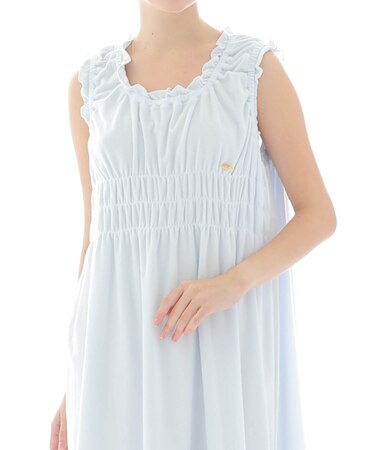 ハイクオリティーパイルノースリーブワンピース ネグリジェ ルームウェア 部屋着 綿混 お肌に優しい やわらか 着心地がいい ベーシック 無地 上品 大人可愛い かわいい おしゃれ