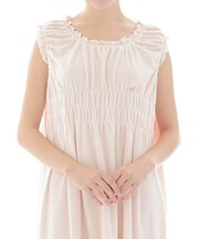 ハイクオリティーパイルノースリーブワンピース ネグリジェ ルームウェア 部屋着 綿混 お肌に優しい やわらか 着心地がいい ベーシック 無地 上品 大人可愛い かわいい おしゃれ