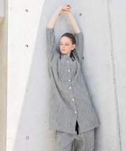 楊柳エアリールームチュニックパジャマ 上下セット ルームウェア 部屋着 綿100％ お肌に優しい やわらか 着心地がいい ベーシック 上品 大人可愛い かわいい おしゃれ