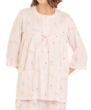 天竺スイーツベア7分袖パジャマ 上下セット ルームウェア 部屋着 綿100% お肌に優しい やわらか 着心地がいい スイーツ柄 お菓子 くま かわいい 大人可愛い おしゃれ