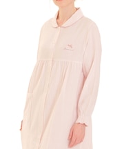 ダブルガーゼクラシカルストライプワンピース ネグリジェ ルームウェア 部屋着 綿100% お肌に優しい やわらか 着心地がいい さわやか ストライプ 上品 かわいい 大人可愛い おしゃれ