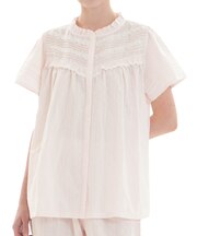 コットンカットドビーフリルパジャマ 上下セット ルームウェア 部屋着 フリル ロマンティック 大人かわいい おしゃれ 上品 綿100％ お肌に優しい 着心地がいい