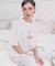 コットンダブルガーゼチェリースイーツセットアップ パジャマ 上下セット ルームウェア 部屋着 Tシャツ 大人かわいい 楽ちん 綿100％ お肌に優しい 着心地がいい