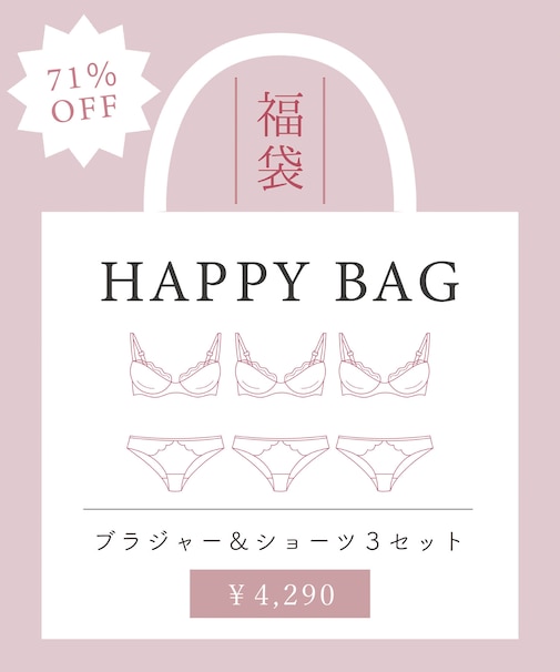 ブラジャー＆ショーツセット福袋 ハッピーバッグ お買い得 かわいい