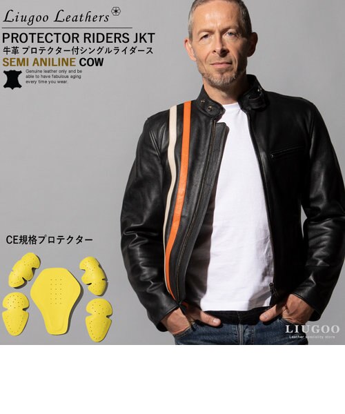 vibecaコラボ】VALLET 本革 ダブルライダースジャケット メンズ