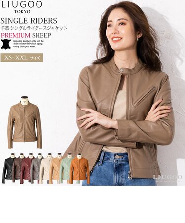 本革 シングルライダースジャケット レディース SRS02LA