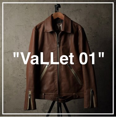 【vibecaコラボ】VALLET 本革 シングルライダースジャケット メンズ ヴァレット VALLET01AN