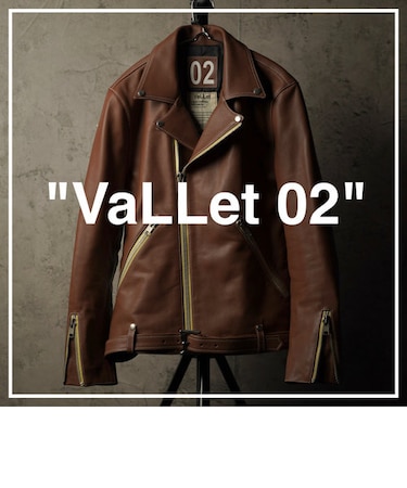 【vibecaコラボ】VALLET 本革 ダブルライダースジャケット メンズ ヴァレット VALLET02AN