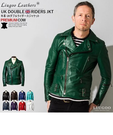 本革 UKダブルライダースジャケット メンズ  DRY02A
