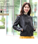 LIUGOO ZERO WASTE 本革 シングルライダースジャケット レディース SRS03LA
