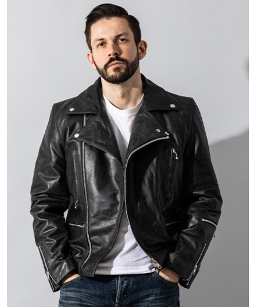 Liugoo Leathers 本革 UKダブルライダースジャケット 着脱ライナー DRY02BFA