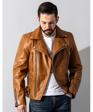 Liugoo Leathers 本革 UKダブルライダースジャケット 着脱ライナー DRY02BFA