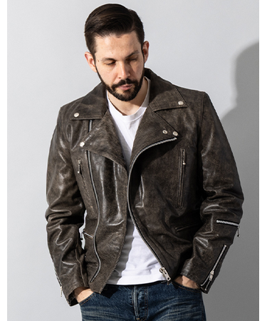 Liugoo Leathers 本革 UKダブルライダースジャケット 着脱ライナー DRY02BFA