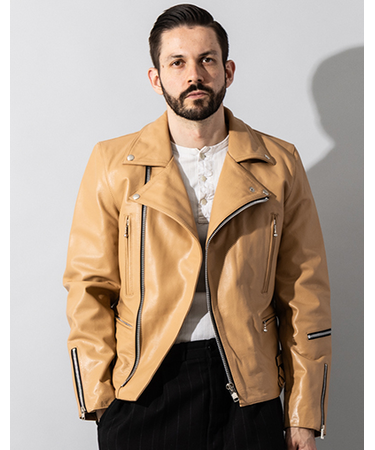 Liugoo Leathers 本革 UKダブルライダースジャケット 着脱ライナー DRY02BFA