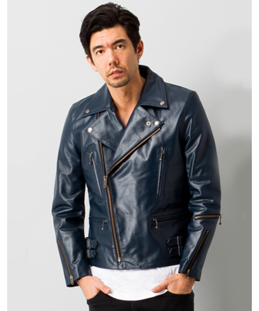 Liugoo Leathers 本革 UKダブルライダースジャケット 着脱ライナー DRY02BFA