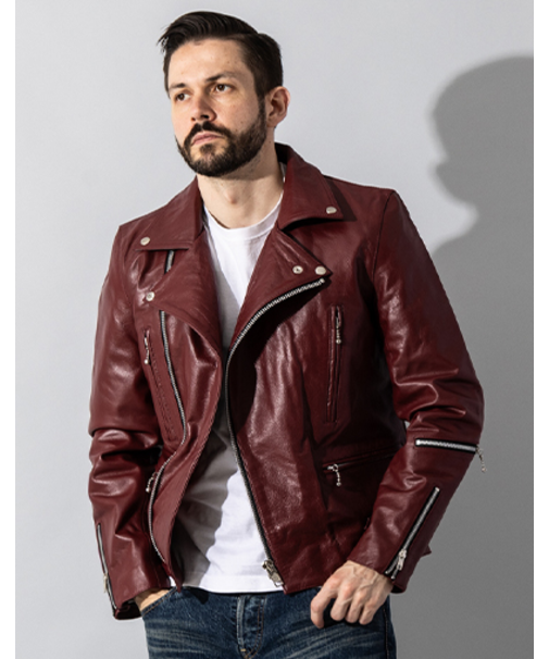 Liugoo Leathers 本革 UKダブルライダースジャケット 着脱ライナー DRY02BFA