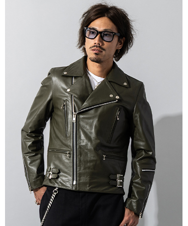 Liugoo Leathers 本革 UKダブルライダースジャケット 着脱ライナー DRY02BFA