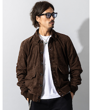 Liugoo Leathers 本革 スエードブルゾン A-1フライトジャケット MIL10A