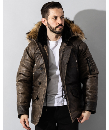 Liugoo Leathers 本革 N-3Bフライトジャケット MIL07B
