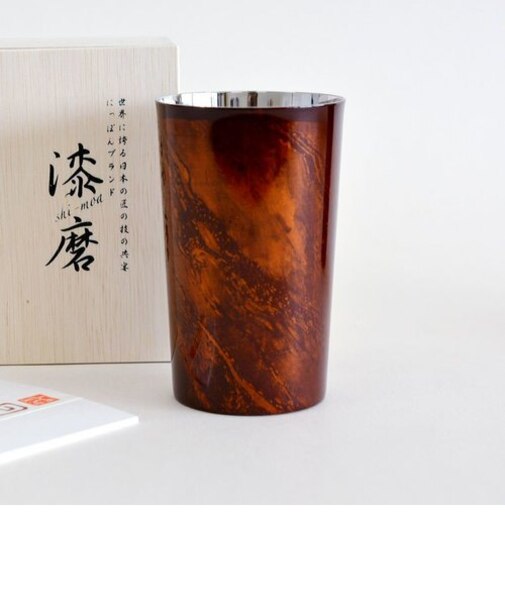 漆磨 カップ ハイボールカップ 白檀 赤