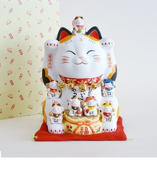 錦彩七福神招き猫